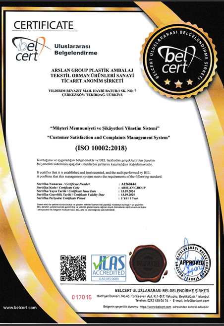 ISO 14001 Sertifikası